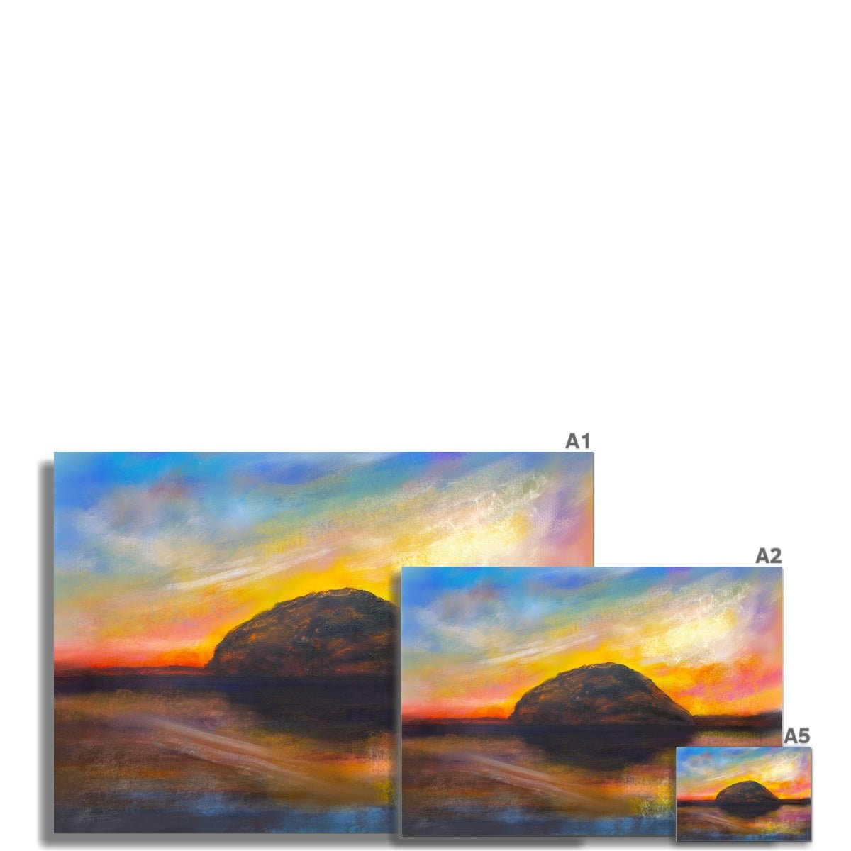 Ailsa Craig Dusk Painting | Signed Art Prints From Scotland | By Scottish Artist Hunter