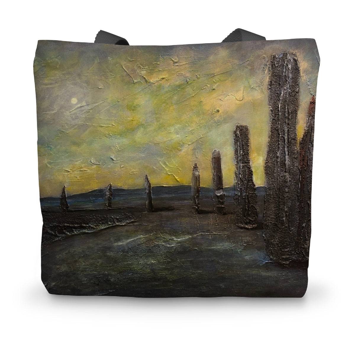 An Ethereal Ring Of Brodgar Art Gifts Canvas Tote Bag-Bags-Orkney Art Gallery-14"x18.5"-Paintings, Prints, Homeware, Art Gifts From Scotland By Scottish Artist Kevin Hunter