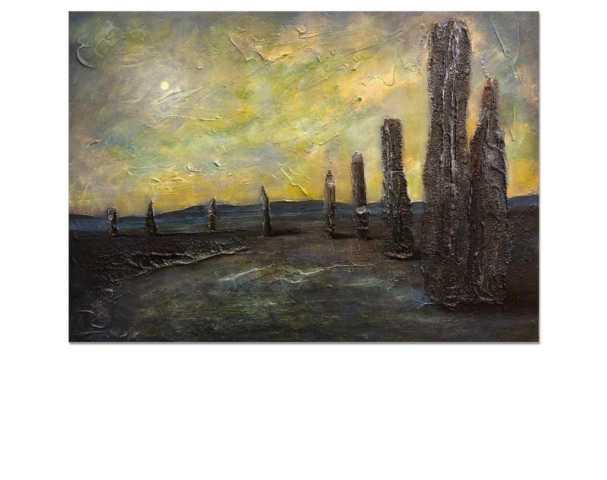 An Ethereal Ring Of Brodgar Orkney-art-painting-scotland