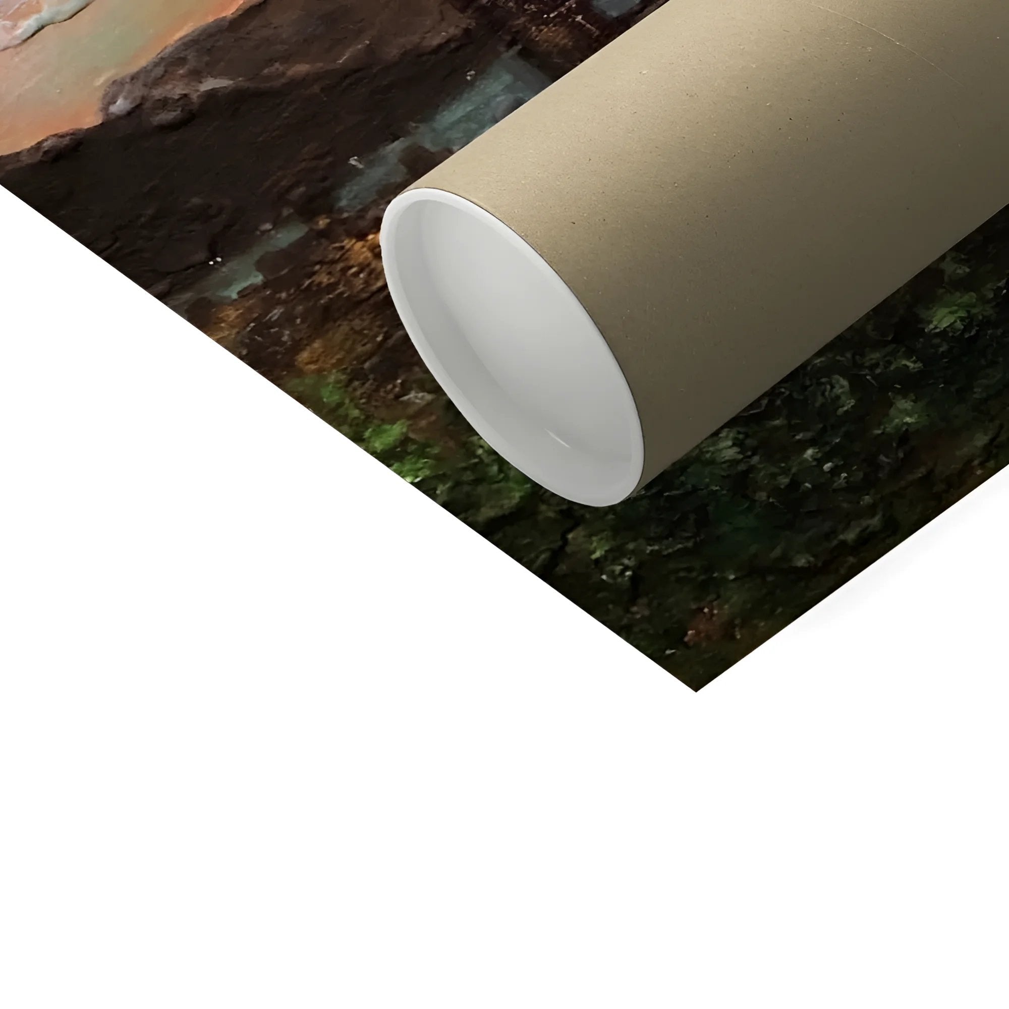 Rolled-up Angels Fingers Over Greenock Artist Proof Collector Print in protective cardboard tube
