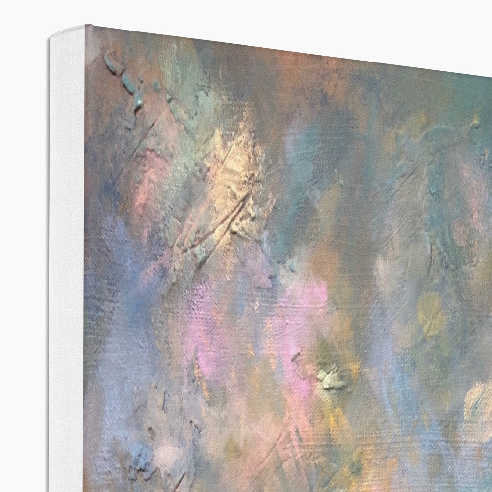 Angels Fingers Over Greenock Canvas with abstract textured pastel and muted brushstrokes