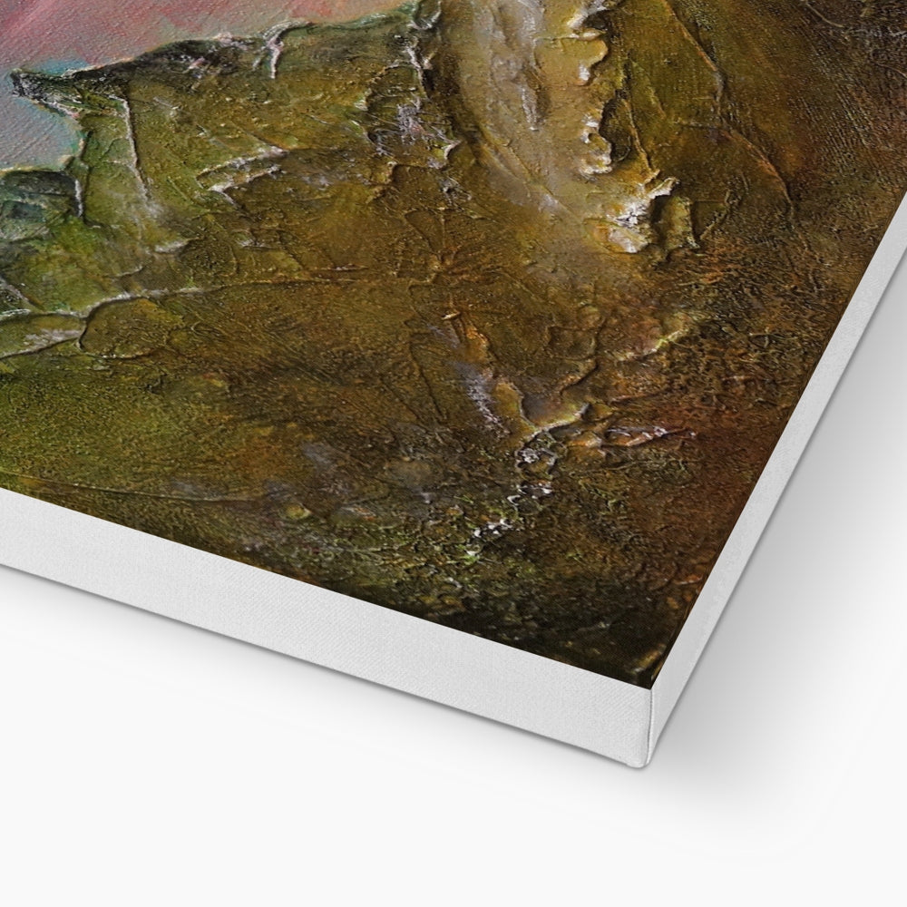 Green and brown textured Approaching The Cobbler canvas art print