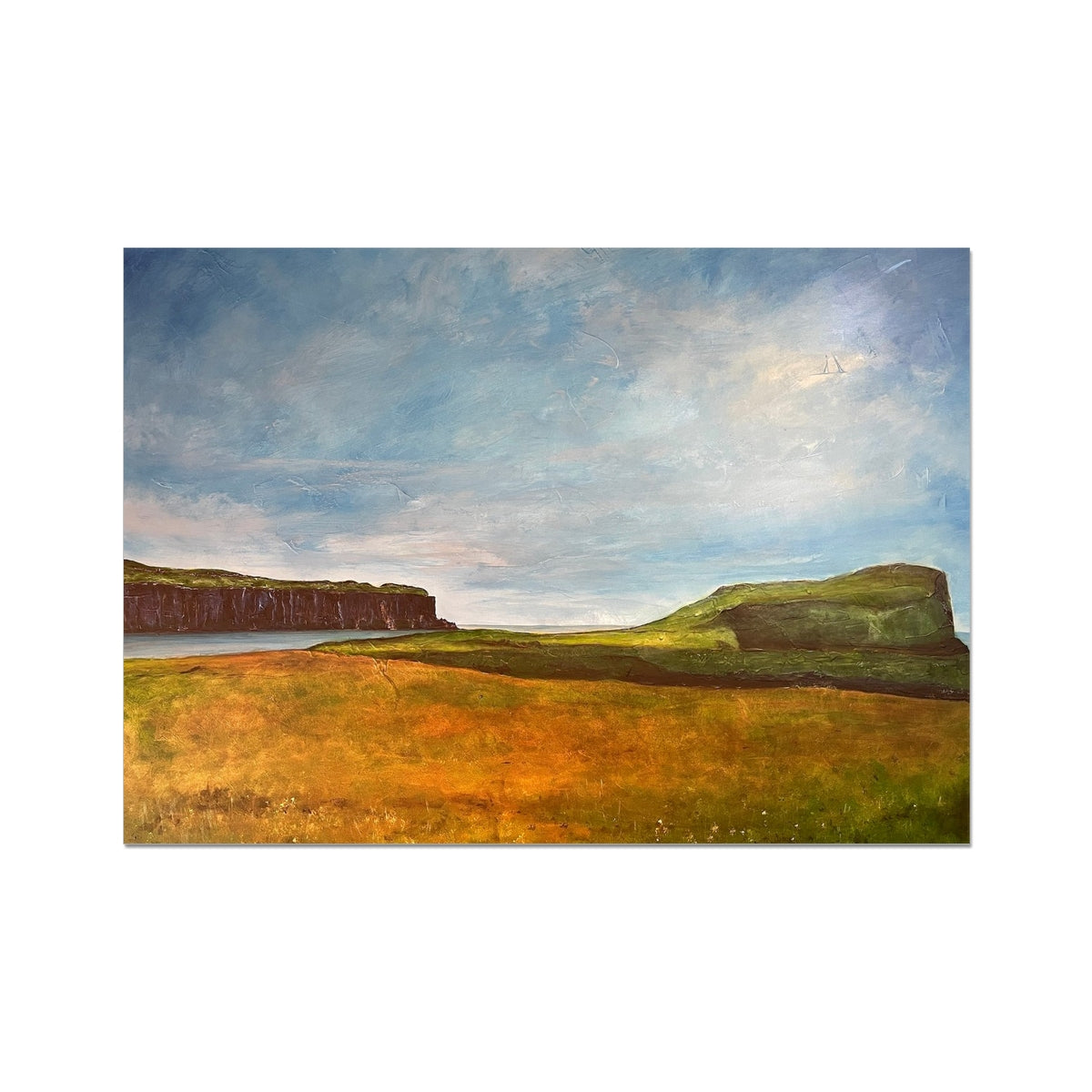 Approaching Oronsay Skye Painting | Signed Art Prints From Scotland | By Scottish Artist Hunter