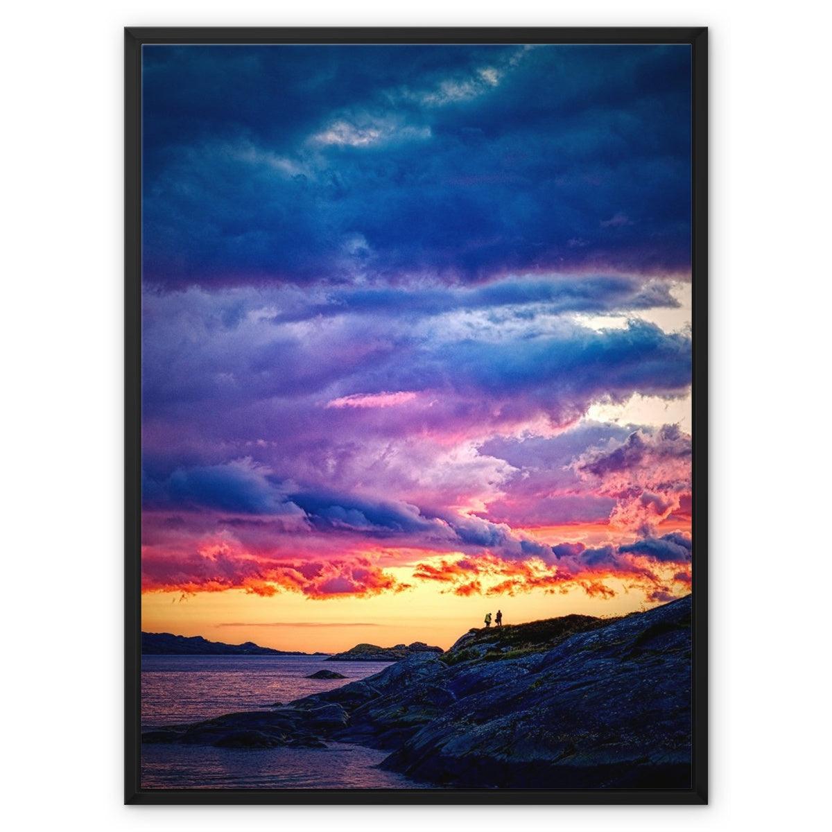 Ardtoe Sunset Figures | Scottish Landscape Photography | Framed Canvas