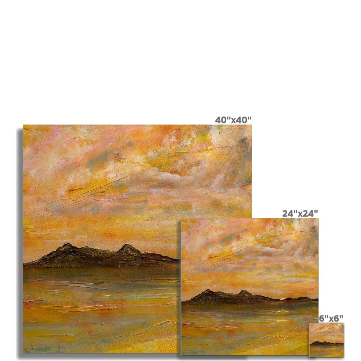 Arran Dusk Painting | Signed Art Prints From Scotland | By Scottish Artist Hunter