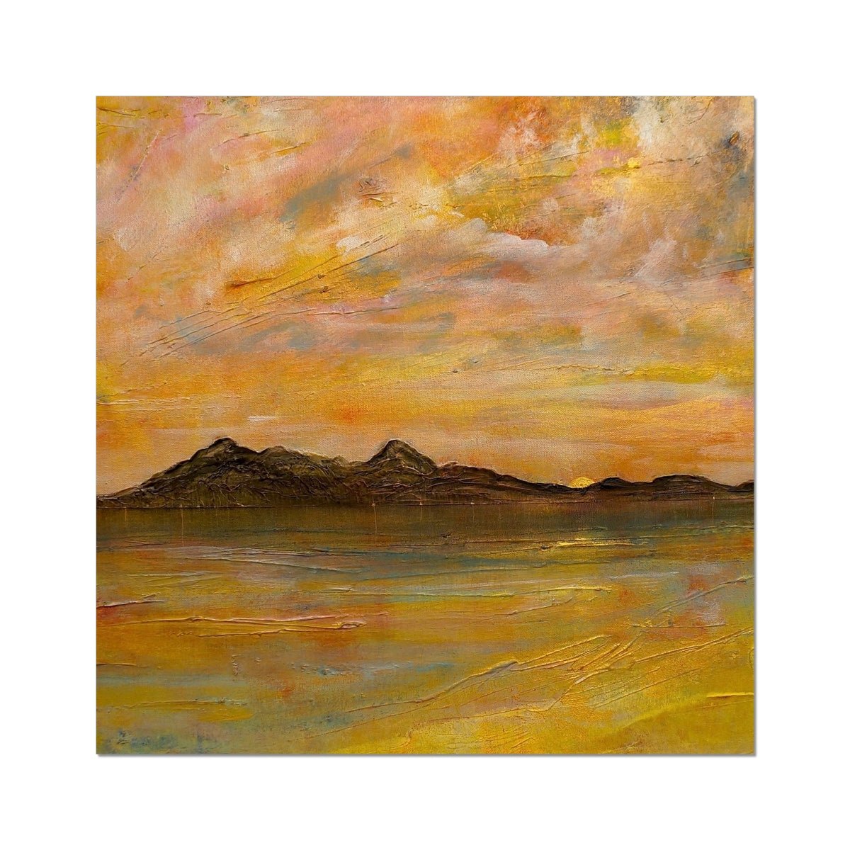 Arran Dusk Painting | Signed Art Prints From Scotland | By Scottish Artist Hunter