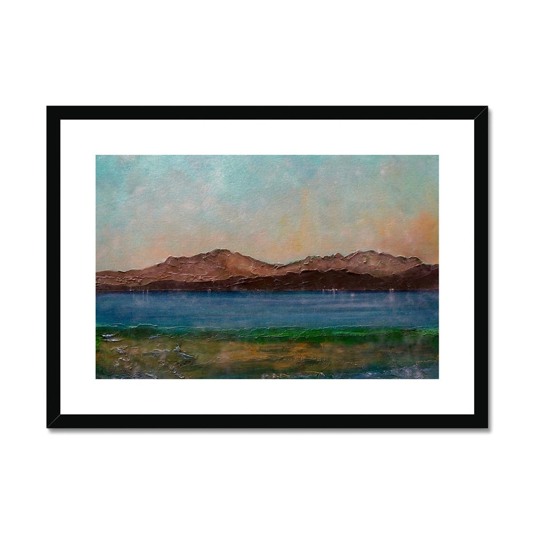 Arran From Scalpsie Bay Painting | Framed &amp; Mounted Prints From Scotland