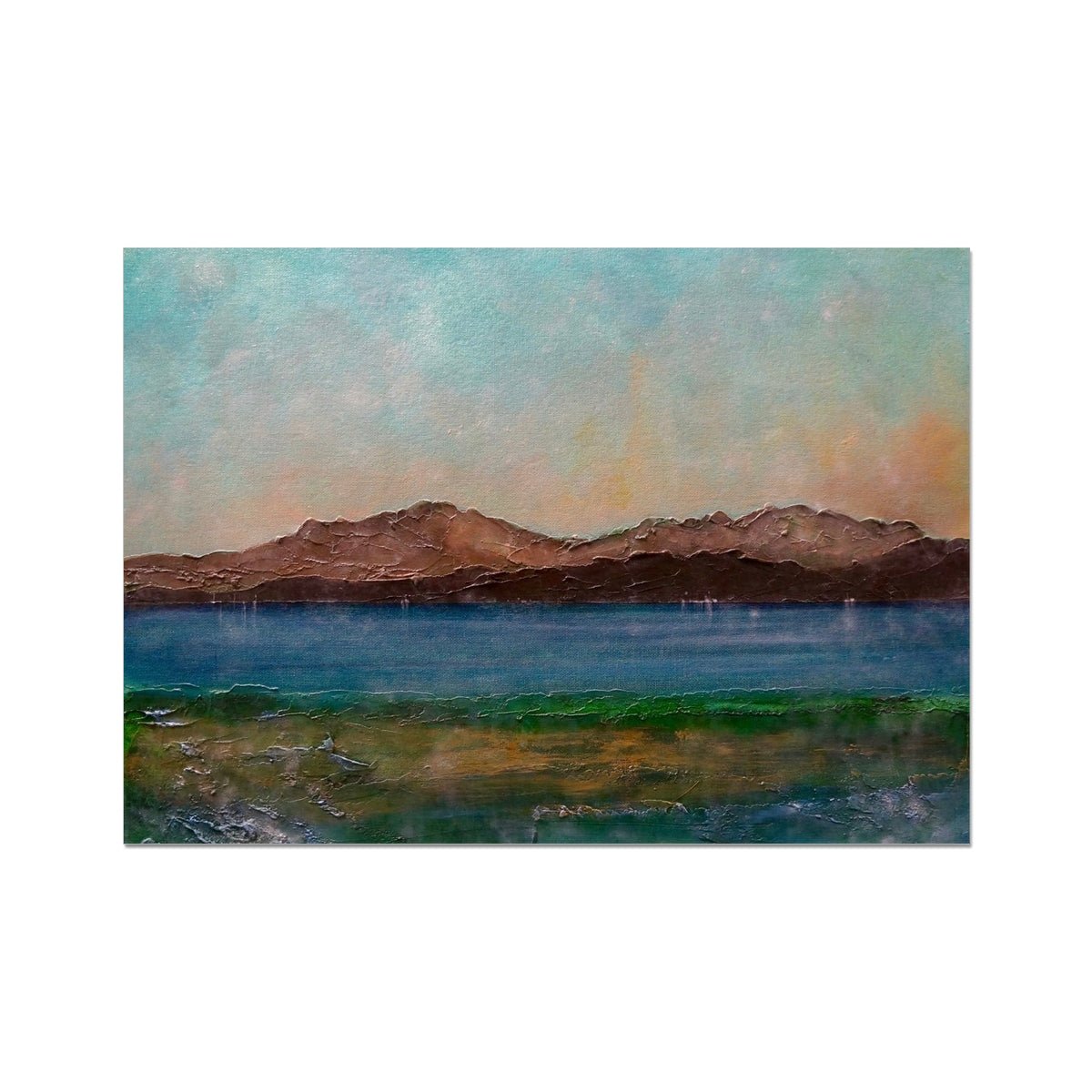 Arran From Scalpsie Bay Painting | Signed Art Prints From Scotland | By Scottish Artist Hunter