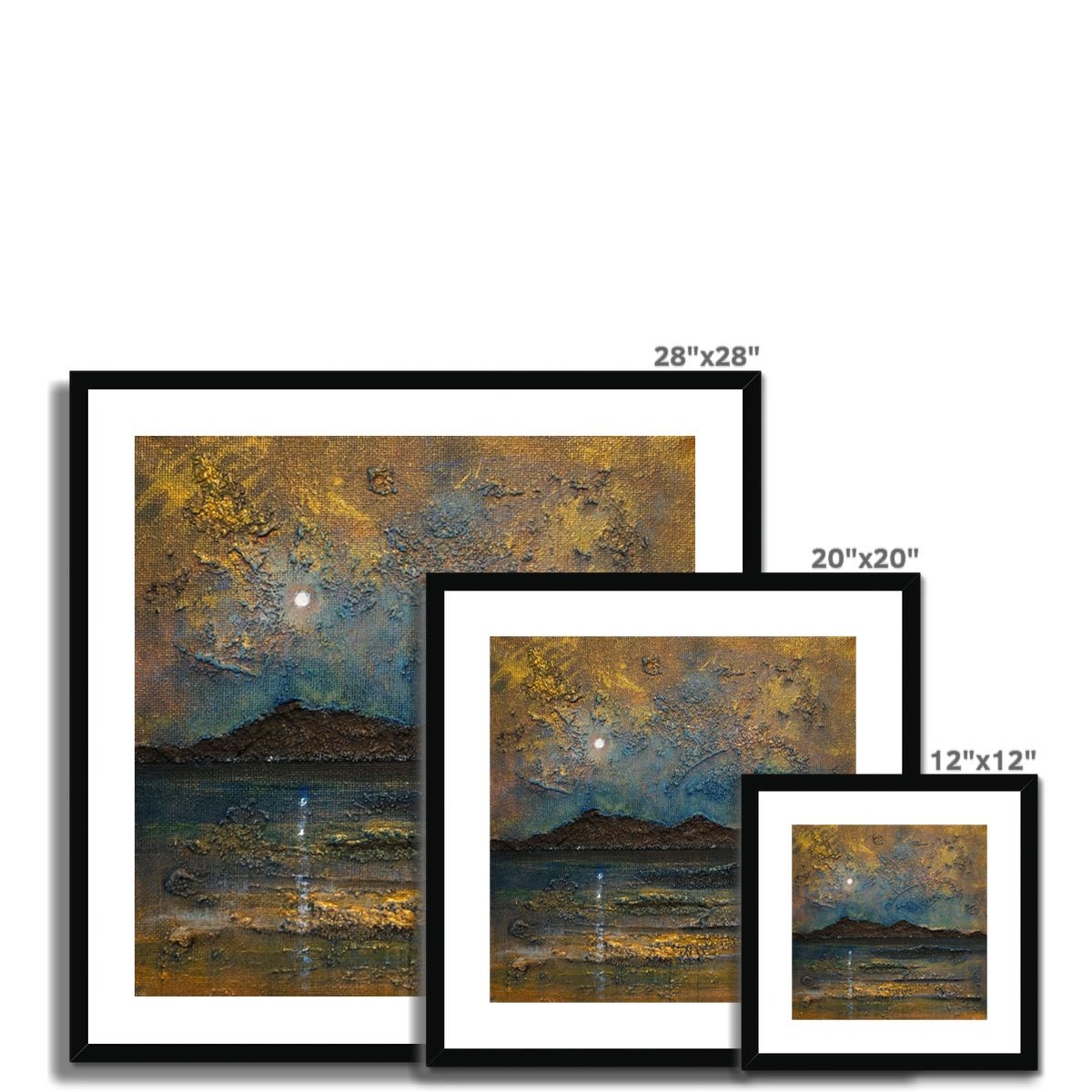 Arran Moonlight Painting | Framed & Mounted Prints From Scotland