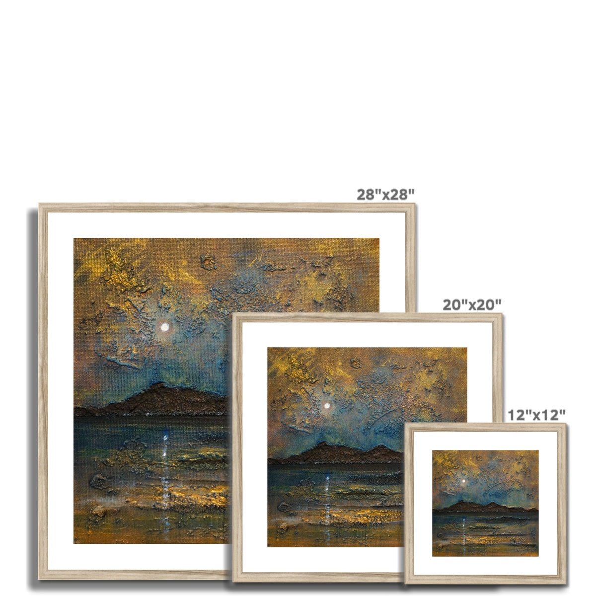 Arran Moonlight Painting | Framed & Mounted Prints From Scotland