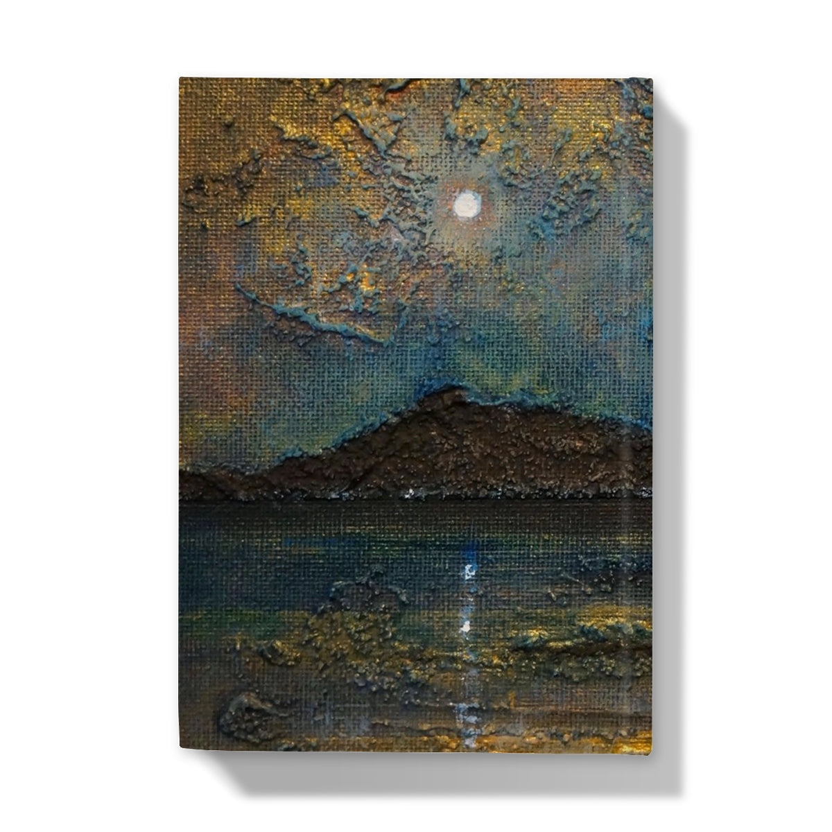 Arran Moonlight journal with canvas print of starry mountain landscape