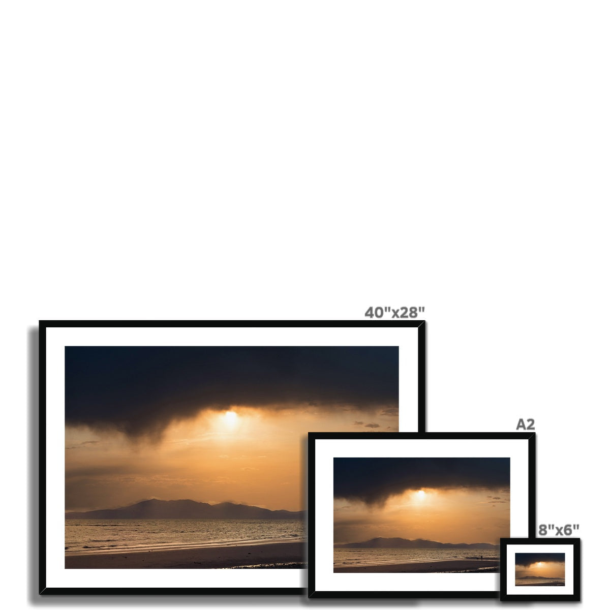 Arran Summer Storm 40x28 framed sunset landscape print