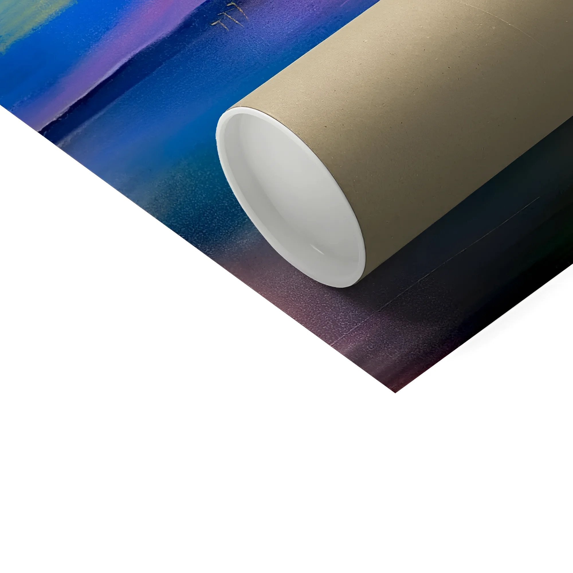 Rolled Arran Sunset Artist Proof Collector Print canvas with protective end caps