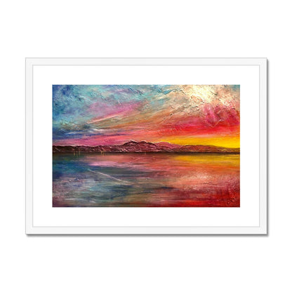 Arran Sunset ii Painting | Framed &amp; Mounted Prints From Scotland