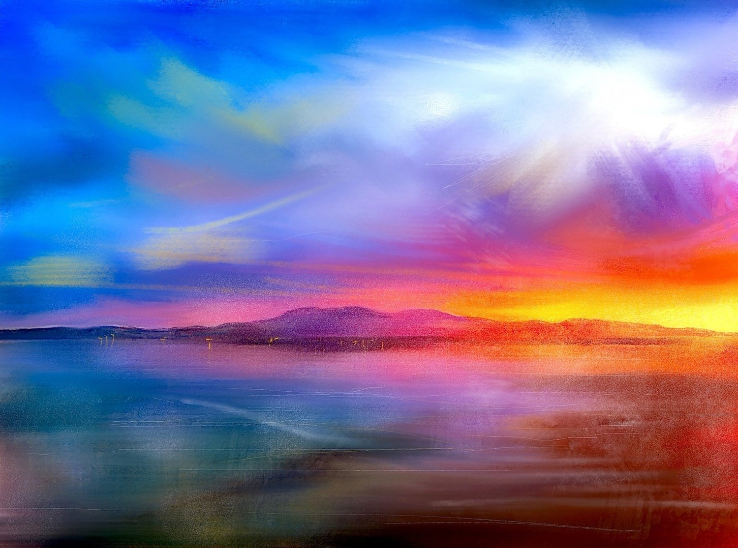 Arran Sunset Scotland | Painting Art Prints | Scottish Artist Hunter