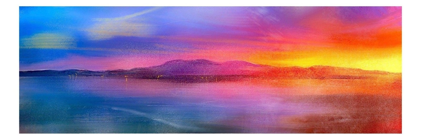 Arran Sunset | Panoramic Painting & Art Prints