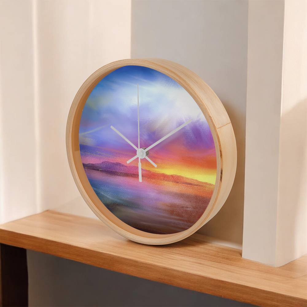 Arran Sunset | Wall Art Clock | Scotland