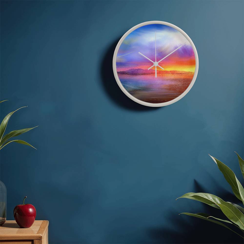 Arran Sunset | Wall Art Clock | Scotland