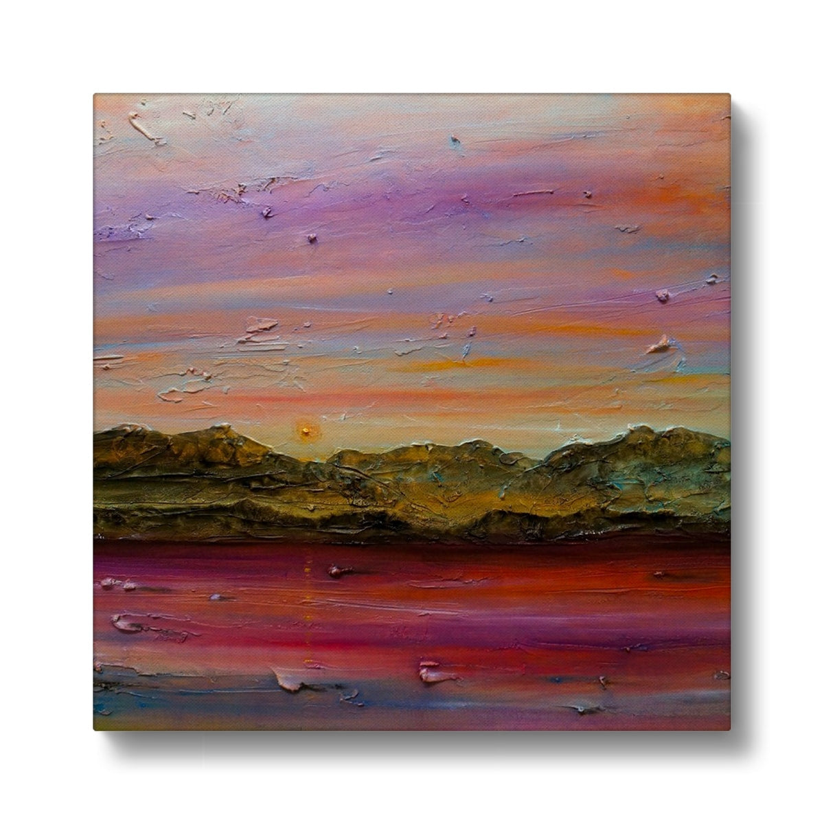 Arran Winter Dusk Art Eco Canvas from my Arran Art Gallery Art Gallery Collection