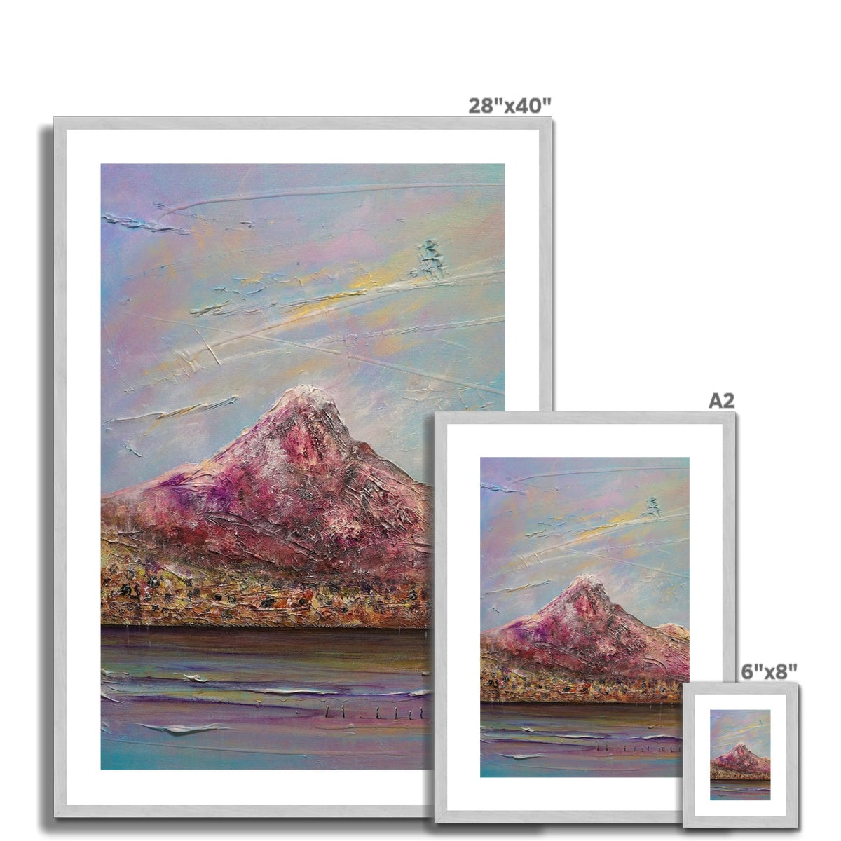 Ben Lomond Painting | Antique Framed & Mounted Prints From Scotland-Antique Framed & Mounted Prints-Scottish Lochs & Mountains Art Gallery-Paintings, Prints, Homeware, Art Gifts From Scotland By Scottish Artist Kevin Hunter