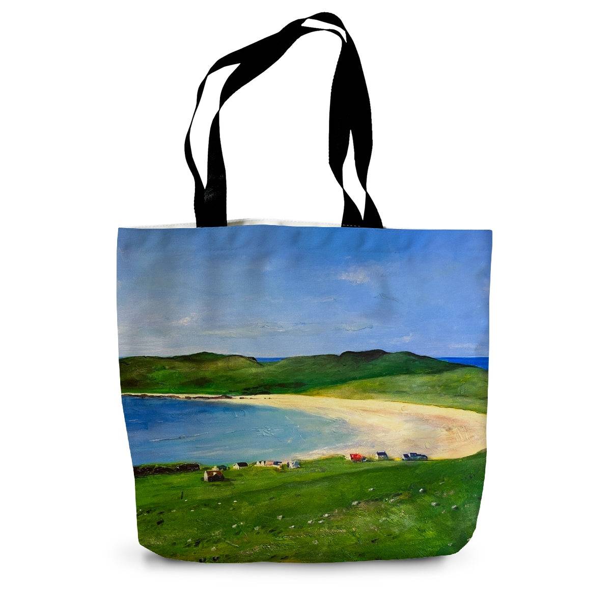 Balephuil Beach Tiree Art Gifts Canvas Tote Bag-Bags-Hebridean Islands Art Gallery-14"x18.5"-Paintings, Prints, Homeware, Art Gifts From Scotland By Scottish Artist Kevin Hunter