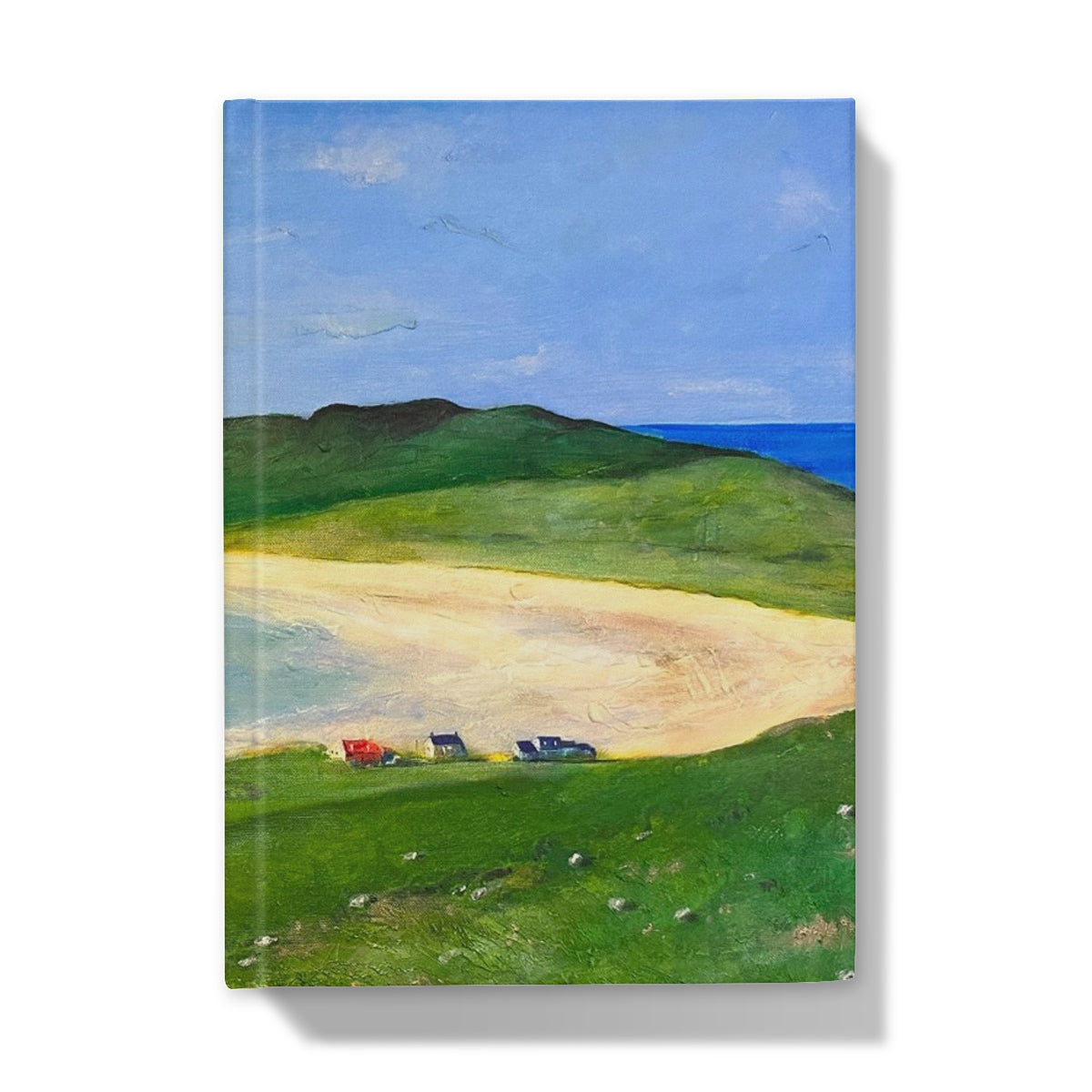 Balephuil Beach Tiree Art Gifts Hardback Journal-Journals & Notebooks-Hebridean Islands Art Gallery-5"x7"-Plain-Paintings, Prints, Homeware, Art Gifts From Scotland By Scottish Artist Kevin Hunter