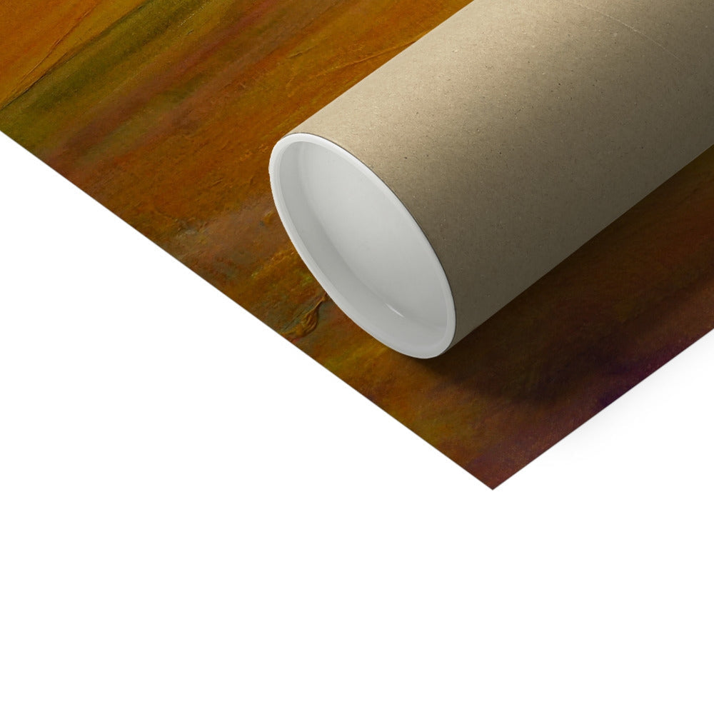 Bass Rock Dusk Artist Proof Print in glossy white cylindrical tube