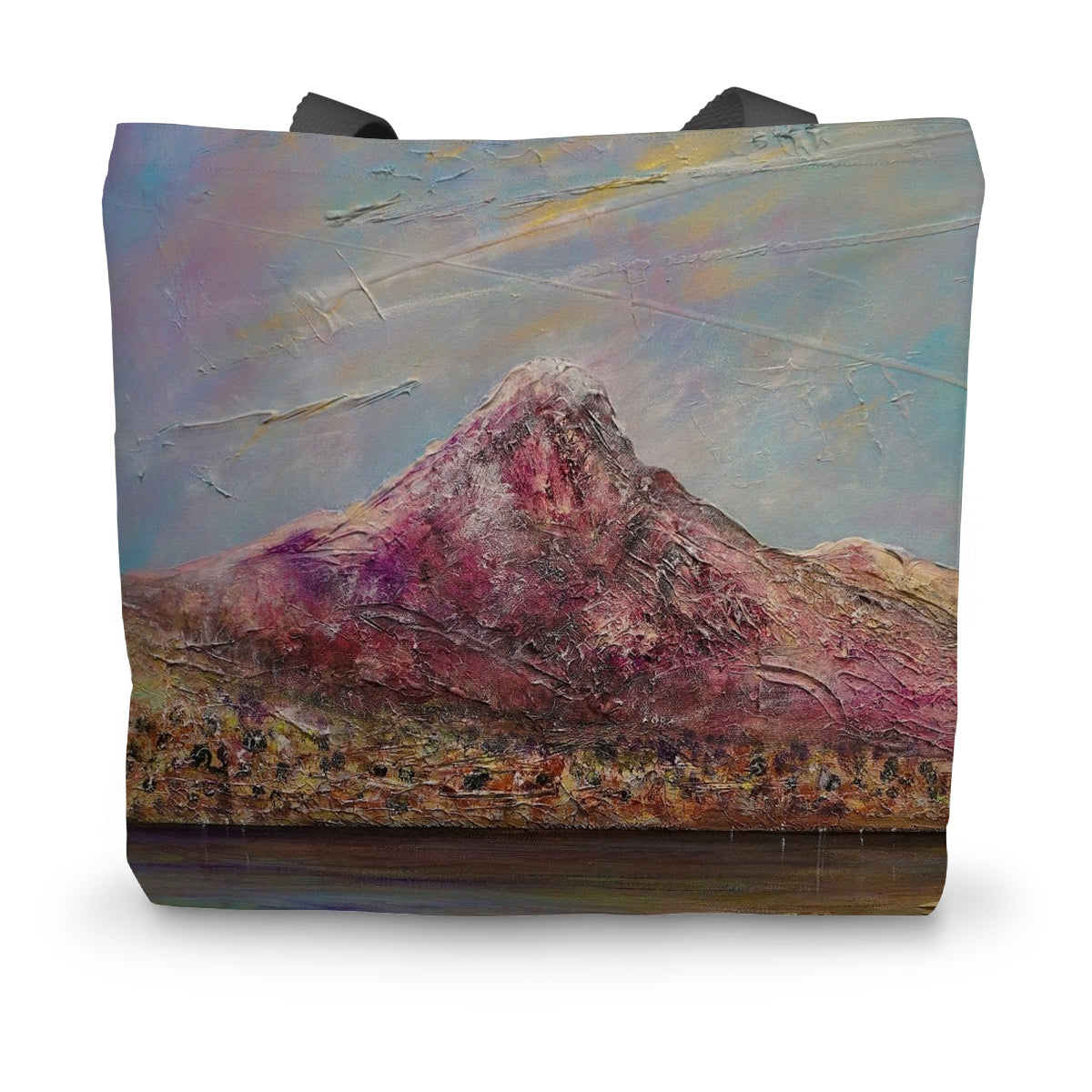 Ben Lomond Art Gifts Canvas Tote Bag-Bags-Scottish Lochs & Mountains Art Gallery-14"x18.5"-Paintings, Prints, Homeware, Art Gifts From Scotland By Scottish Artist Kevin Hunter