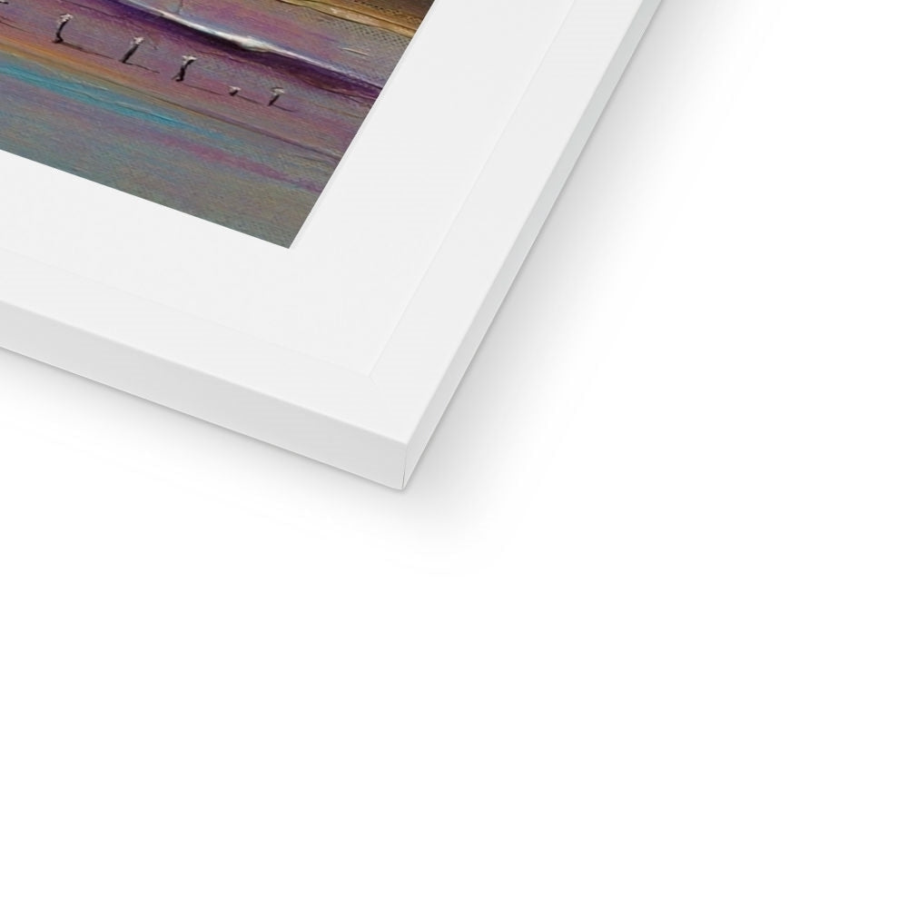 White matte picture frame with thin black border for Ben Lomond Art Prints