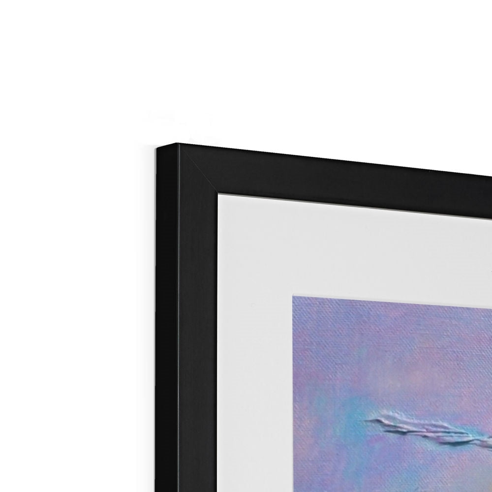 Ben Lomond Art Prints: Black frame with white mat and abstract airplane painting