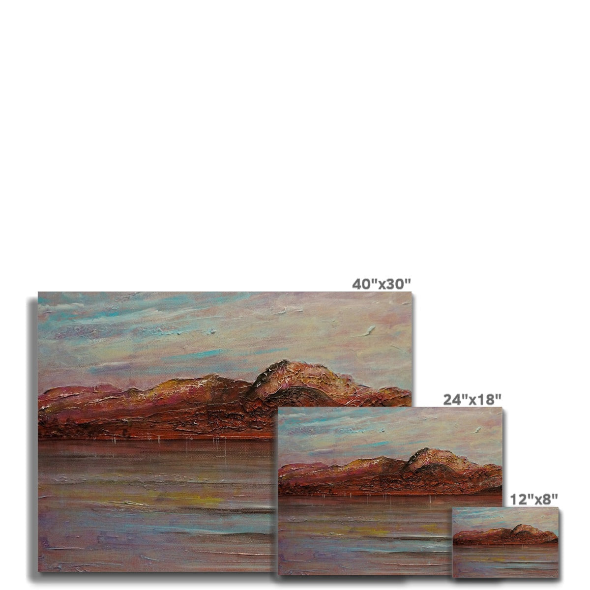 40x30 inch Ben Nevis landscape canvas print in muted earth tones