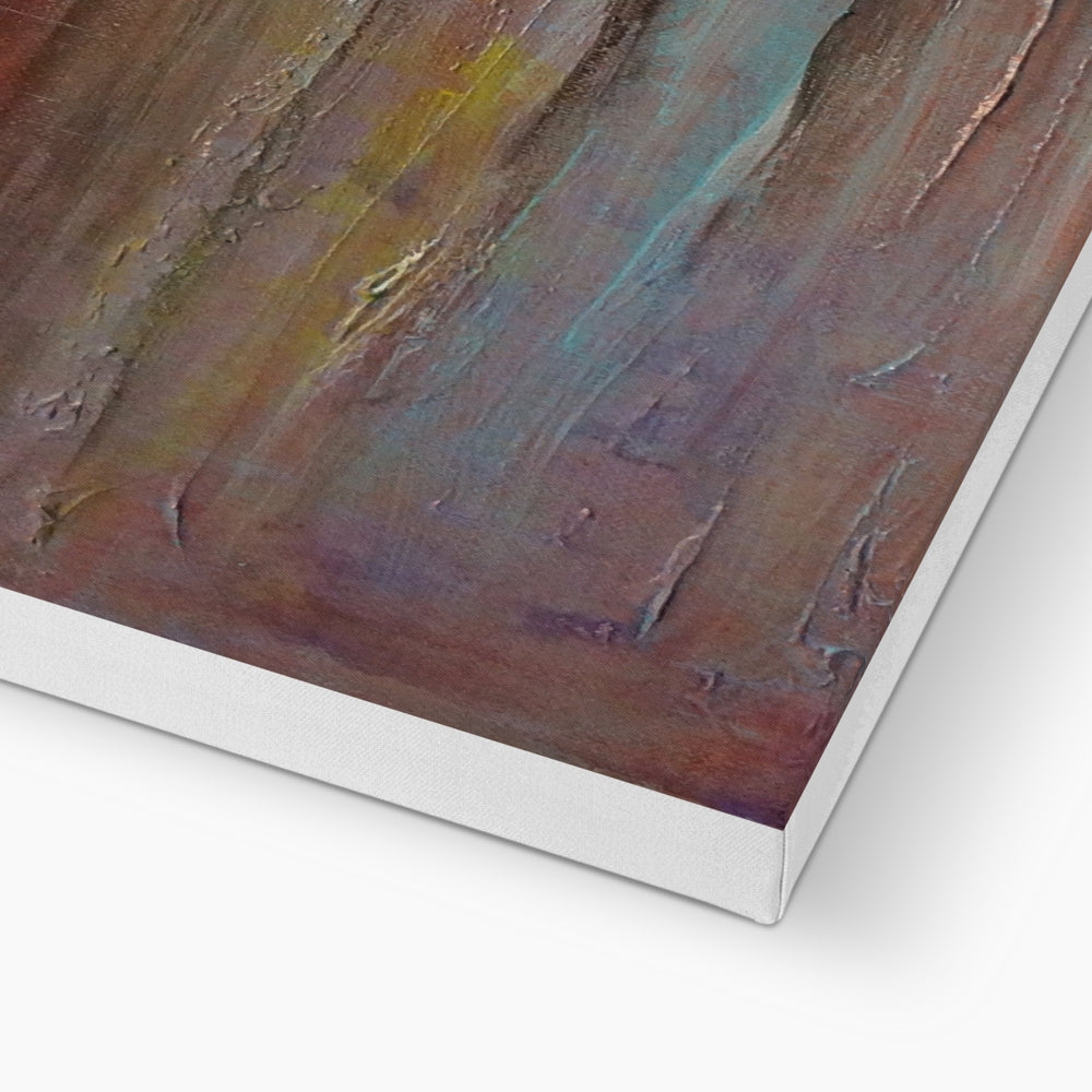 Ben Nevis abstract canvas print with textured earthy tones and metallic accents