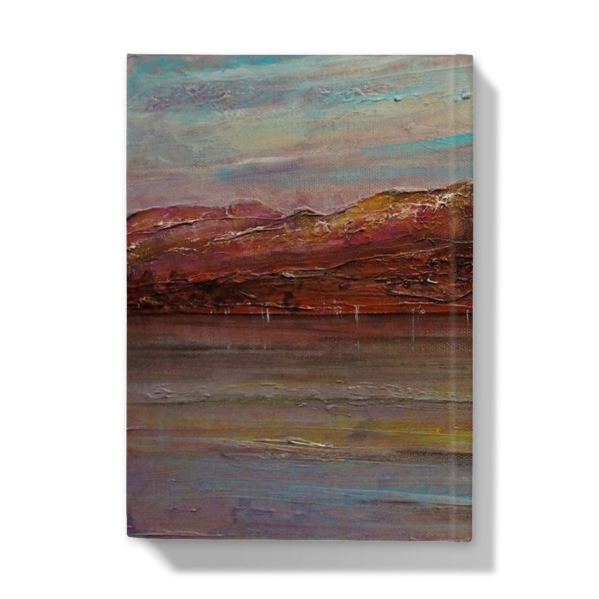 Ben Nevis journal with abstract landscape canvas print in earthy tones