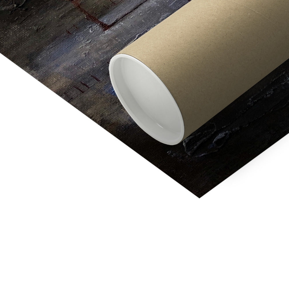 Brown cardboard tube with white cap for Blue Door Burn Altmore Cottage print