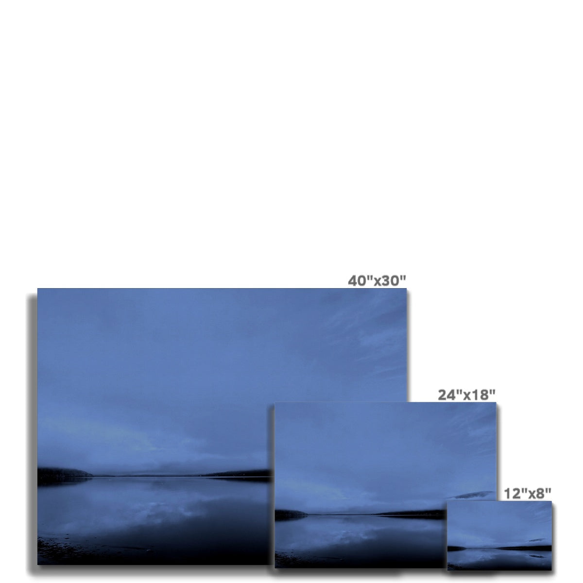 40x30 inch canvas print of The Blue Hour: Loch Fyne serene lake at dusk
