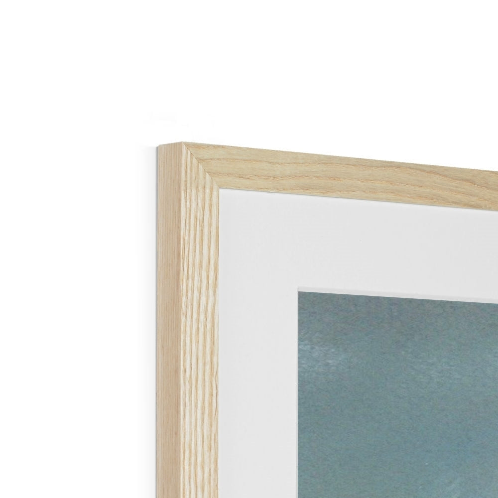 Light oak minimalist frame with Boats In The Mist print
