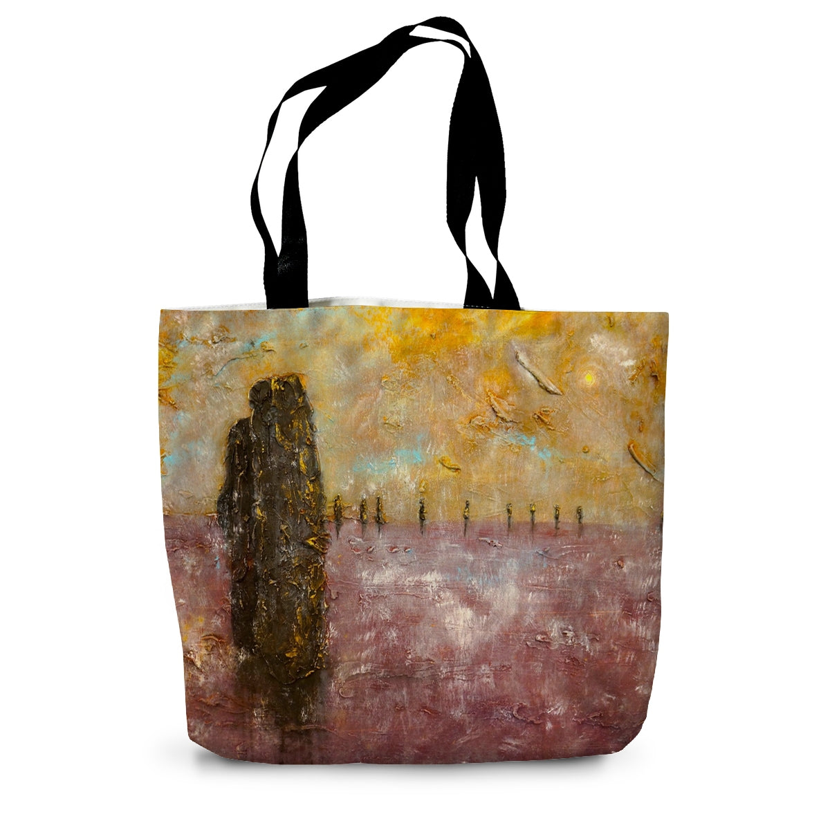 Bordgar Mist Orkney Art Gifts Canvas Tote Bag-Bags-Orkney Art Gallery-14"x18.5"-Paintings, Prints, Homeware, Art Gifts From Scotland By Scottish Artist Kevin Hunter