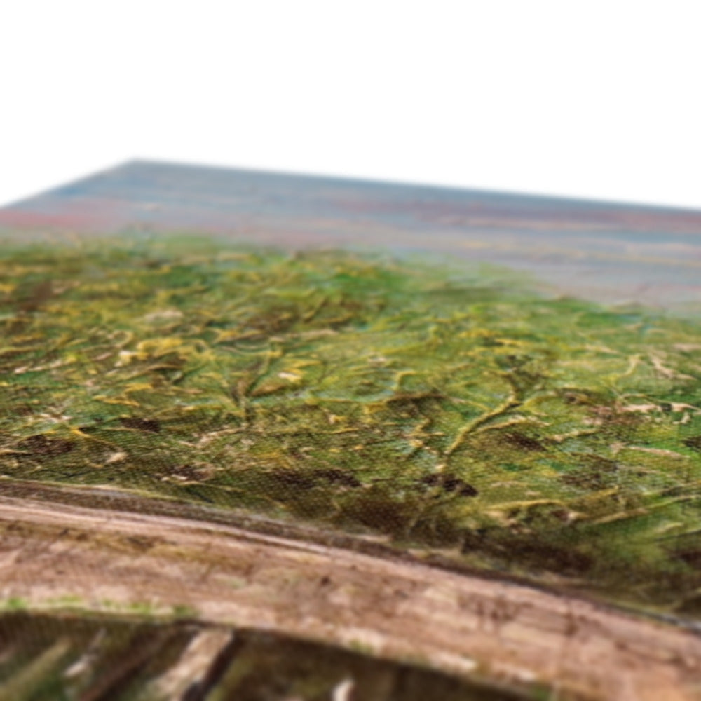 Rustic green moss-covered wooden tray in Brig O Doon Canvas Prints