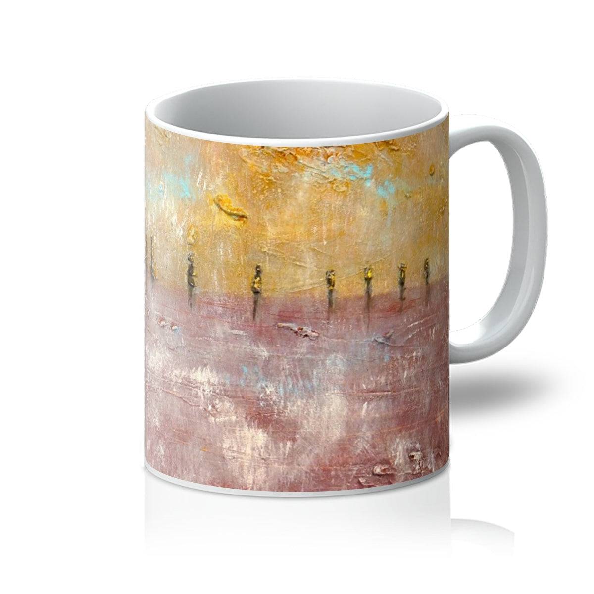 Brodgar Mist Orkney Art Gifts Mug-Mugs-Orkney Art Gallery-11oz-White-Paintings, Prints, Homeware, Art Gifts From Scotland By Scottish Artist Kevin Hunter