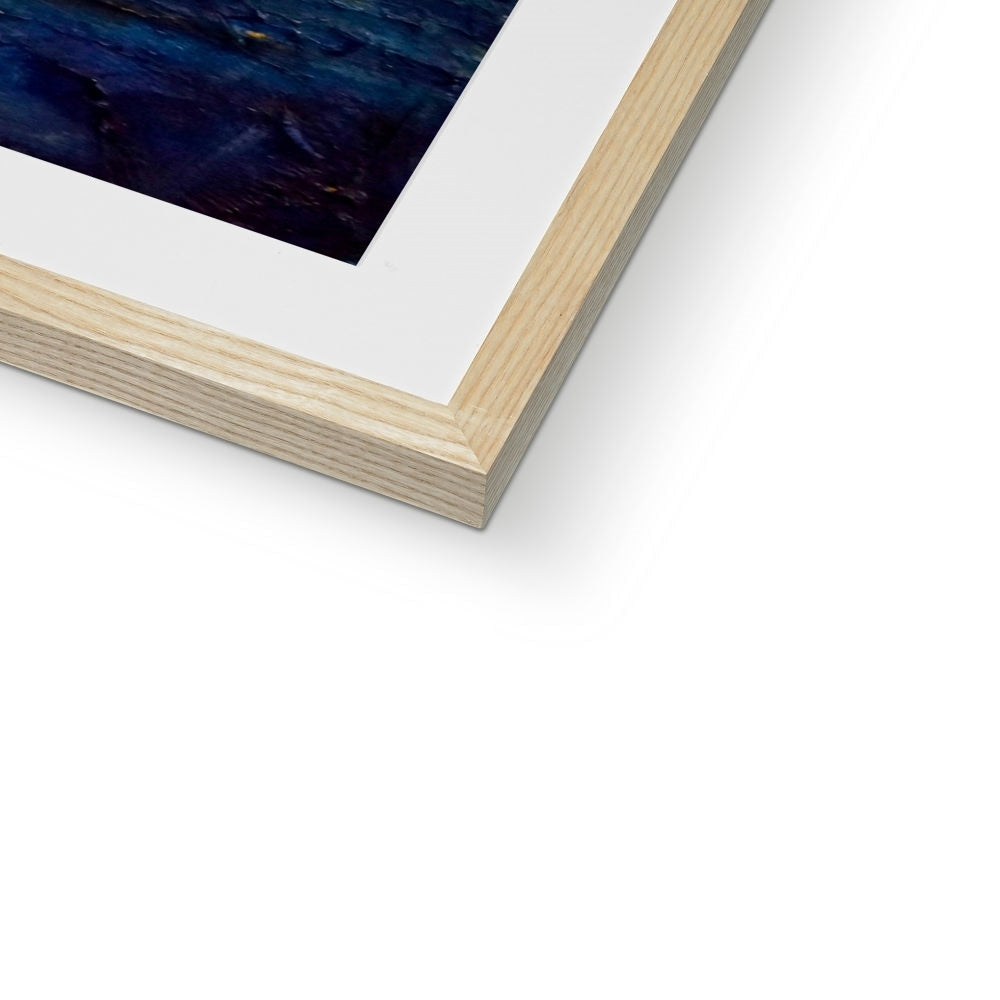 Brodgar Moonlight Orkney art print in wooden frame with white mat