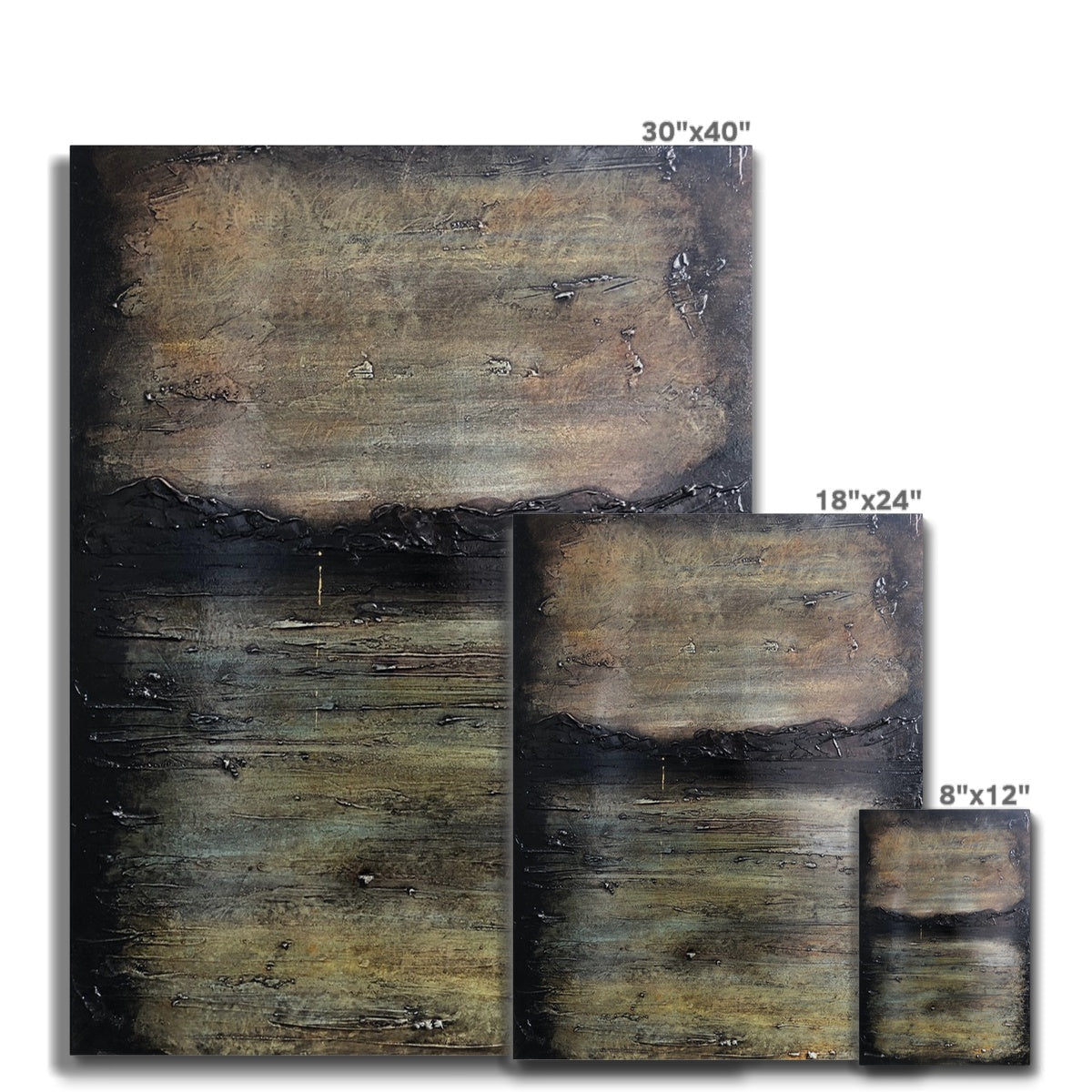 A Brooding Clyde Night Canvas Prints - River Art Gallery Scotland - Free Shipping Worldwide