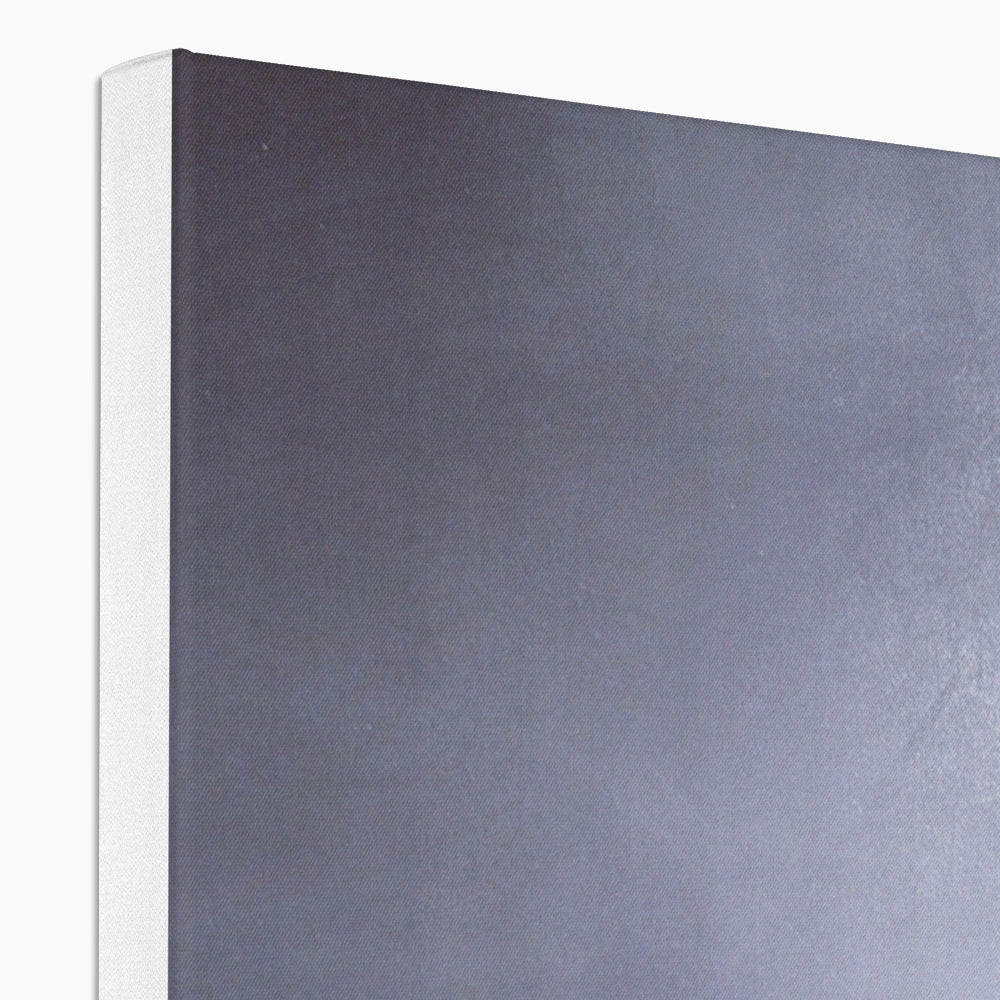 White and black rectangular brooding Cuillin canvas print with smooth surface