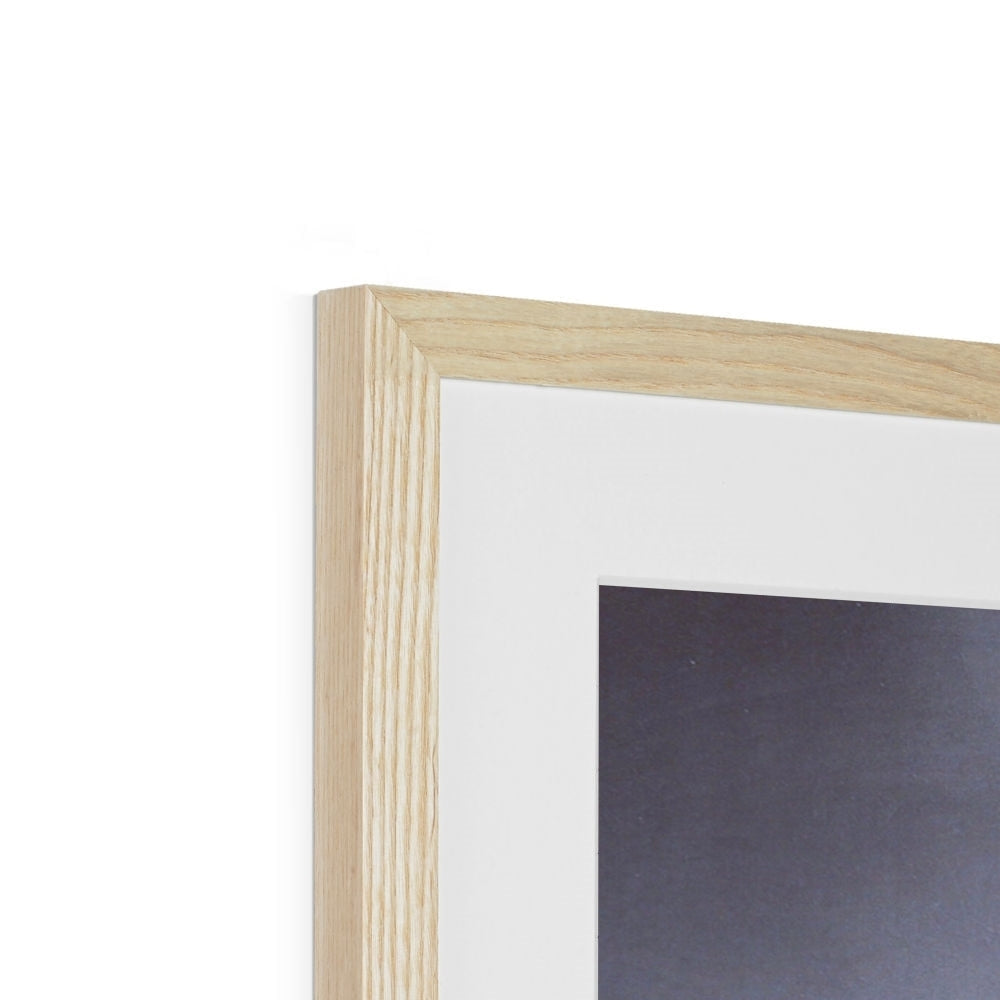 Light wood frame mirror with white border in The Brooding Cuillin Art Prints