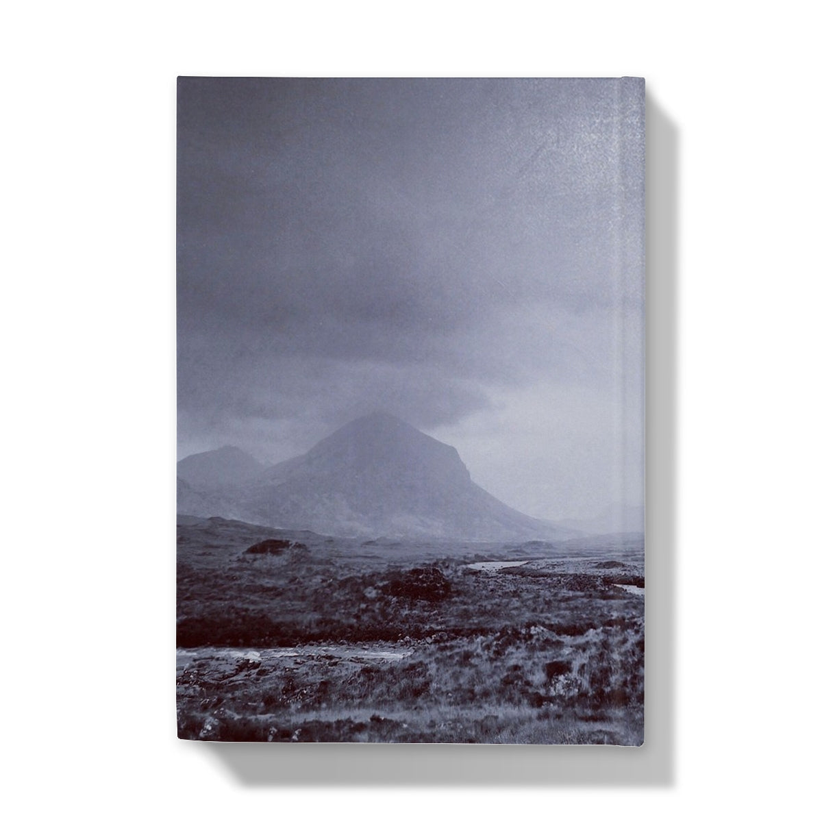 Canvas print of moody Cuillin mountains with dark clouds in Brooding journal