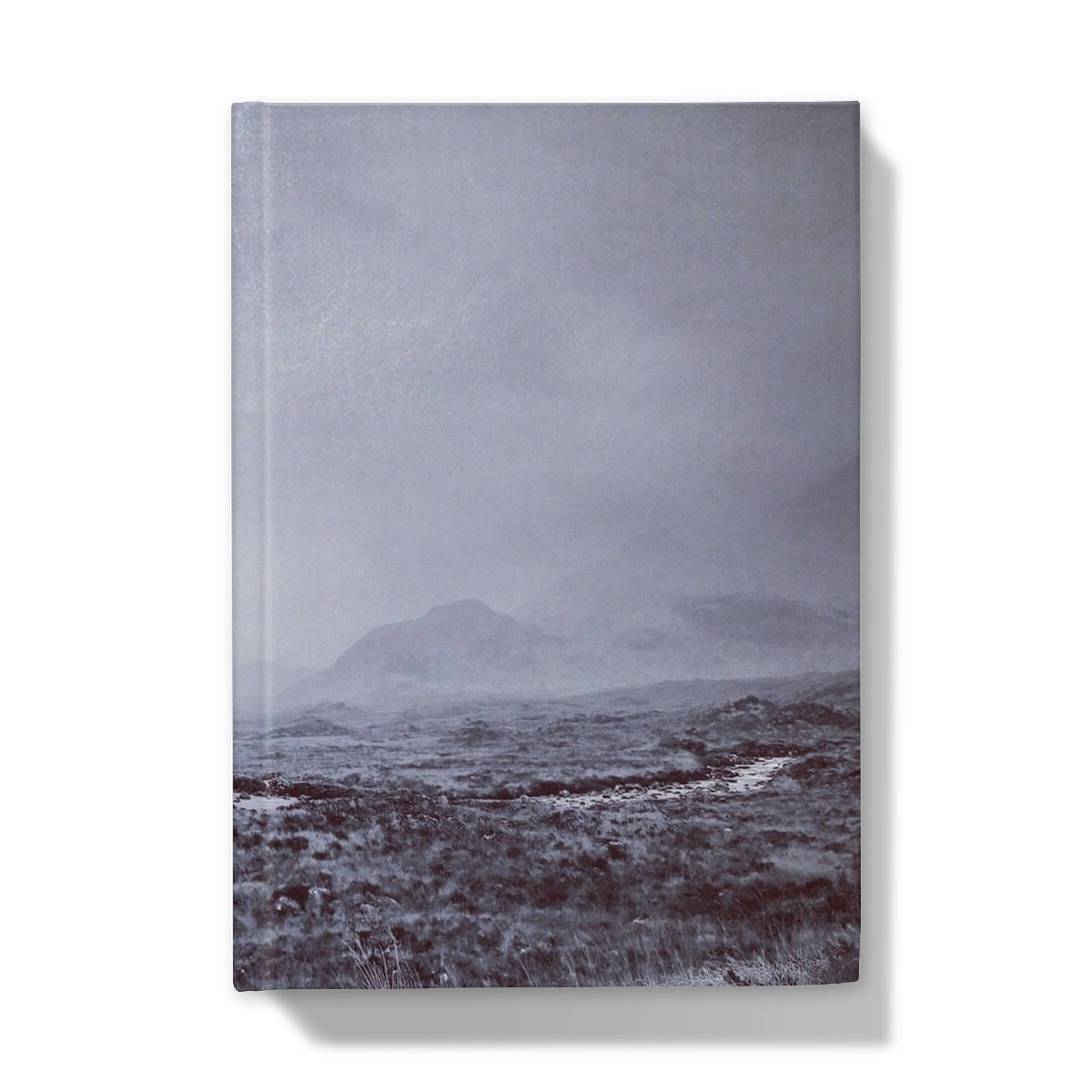 Gray Cuillin mountain landscape textured canvas in journal