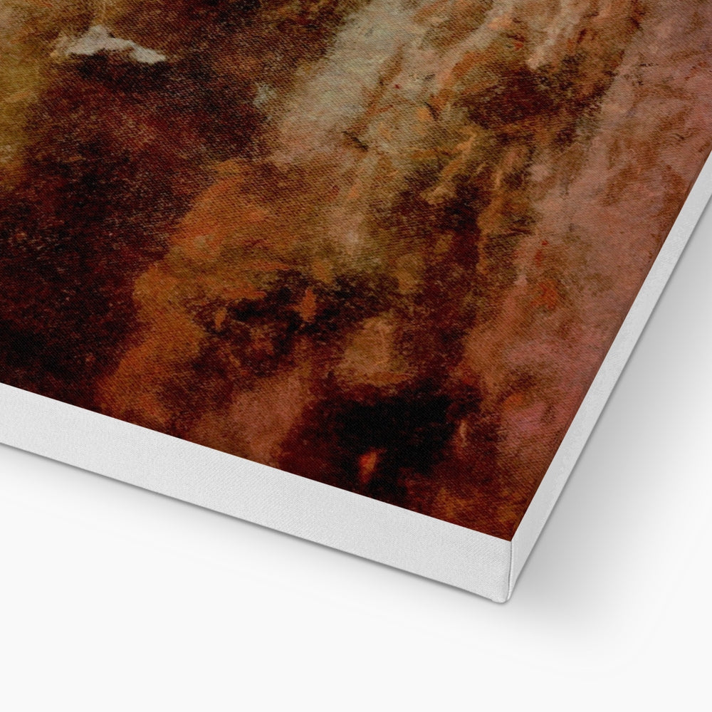 The Brooding Fairy Pools abstract canvas print with earthy swirls