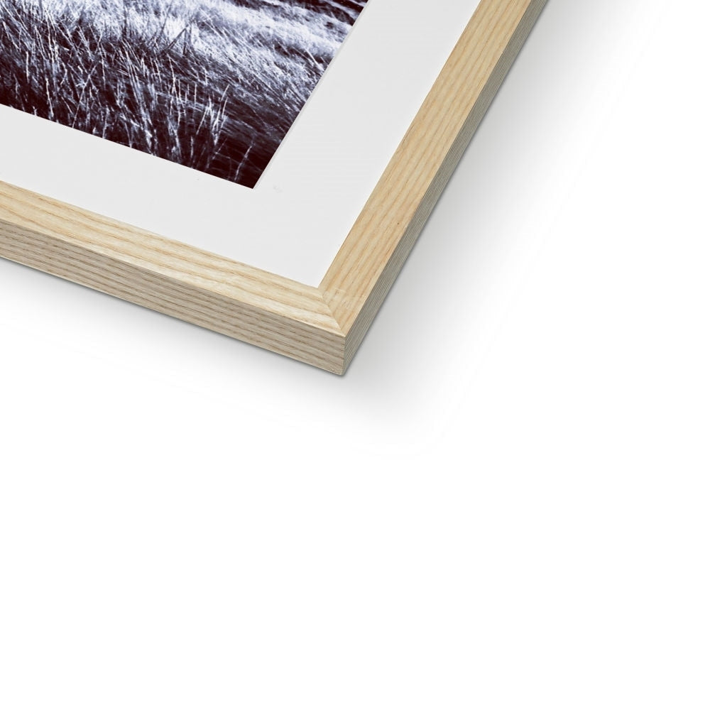 Wooden frame with white mat and black A Brooding Glen Varagil art print