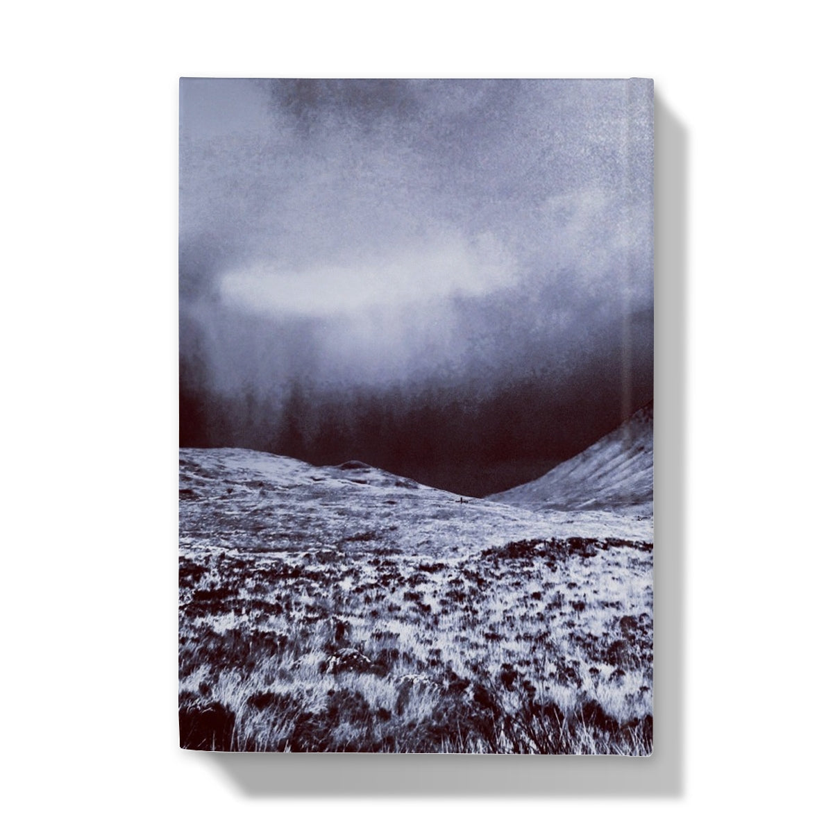 Black and white brooding glen landscape journal cover print