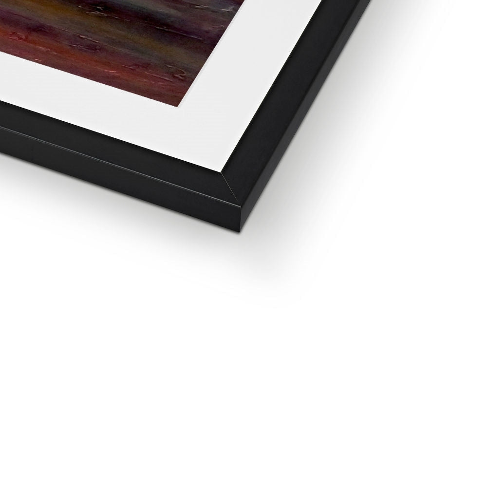 Black matte frame with white mat and A Brooding Holy Loch abstract print