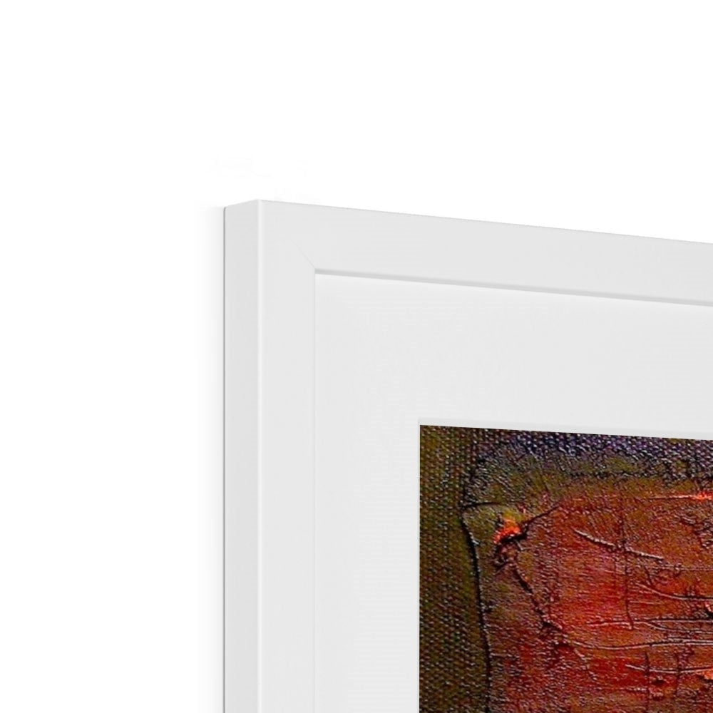 White rectangular frame with Brooding Loch Rannoch abstract art print
